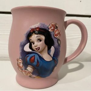 Disney Store Snow White Pink Embossed 3D Coffee Cup Mug
